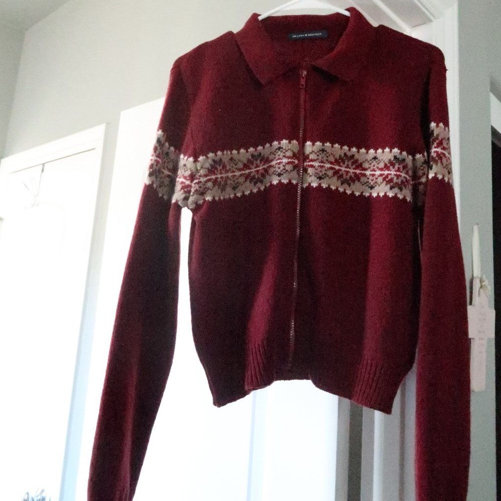 Paola Wool Zip-Up Sweater